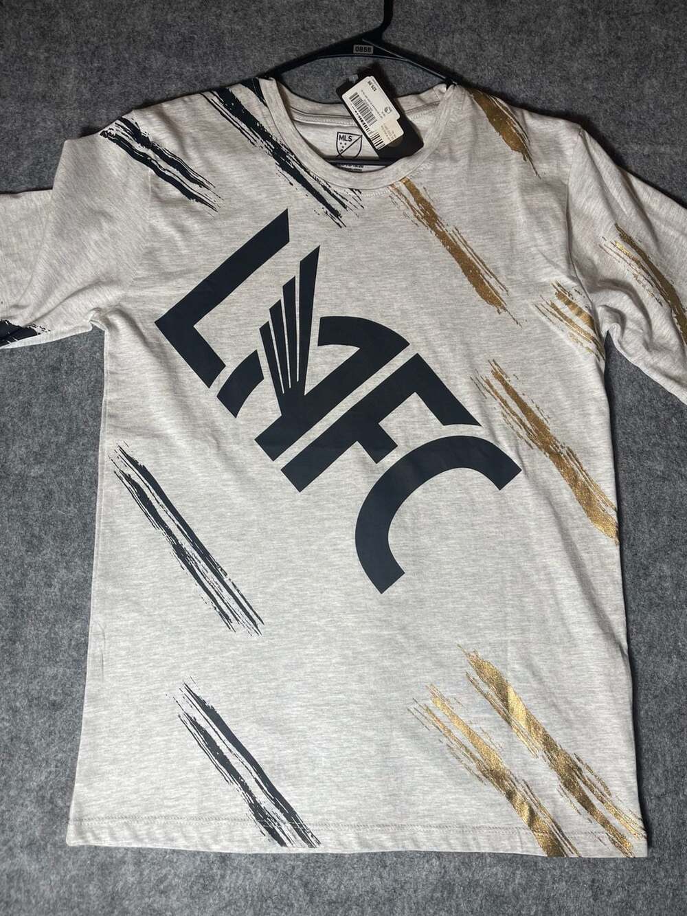 LAFC Los Angeles FC Youth Graphic T-Shirt - Heather Gray/Gold